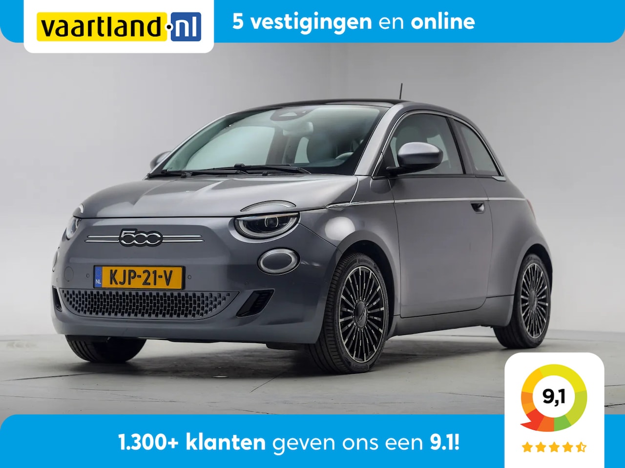 Fiat 500e - La Prima 42 kWh 3-Fase [ Panoramadak Leder Camera Adapt.cruise ] - AutoWereld.nl