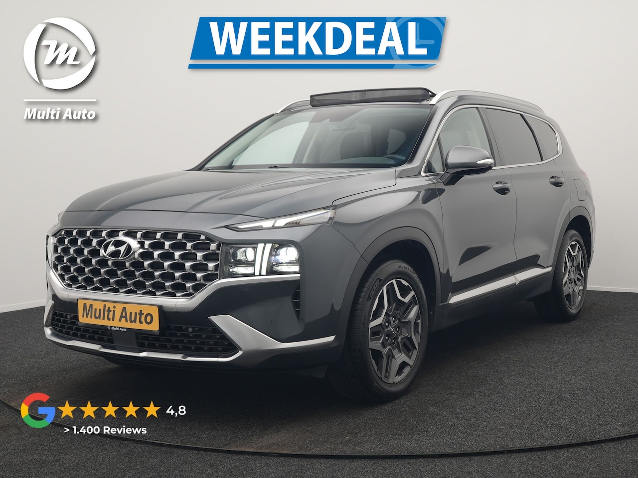 Hyundai Santa Fe - 1.6 T-GDI Comfort Smart Sky PHEV 266pk Dealer O.H. | Trekhaak Afn. | Panodak | Adaptive Cr - AutoWereld.nl