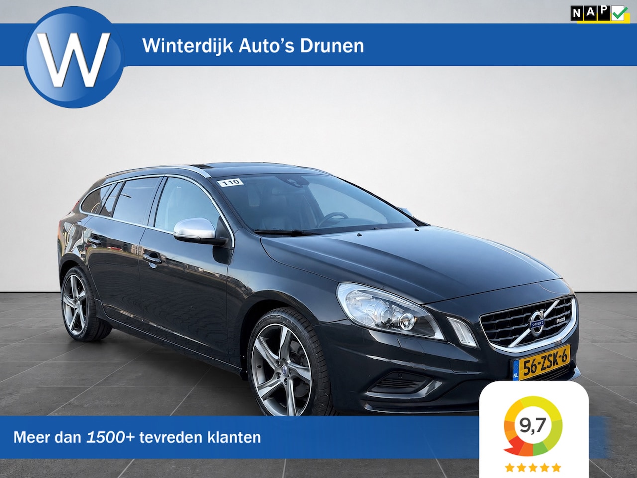 Volvo V60 - 1.6 T4 R-Design Clima|Panorama|Leder|Cruise|NAP - AutoWereld.nl