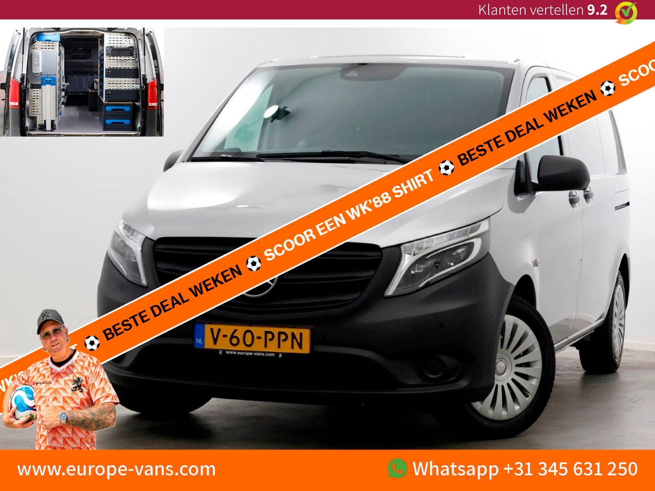 Mercedes-Benz Vito - 114 CDI 136pk Compact 9G Automaat 2x Schuifdeur/LED/Camera/Inrichting 09-2022 - AutoWereld.nl