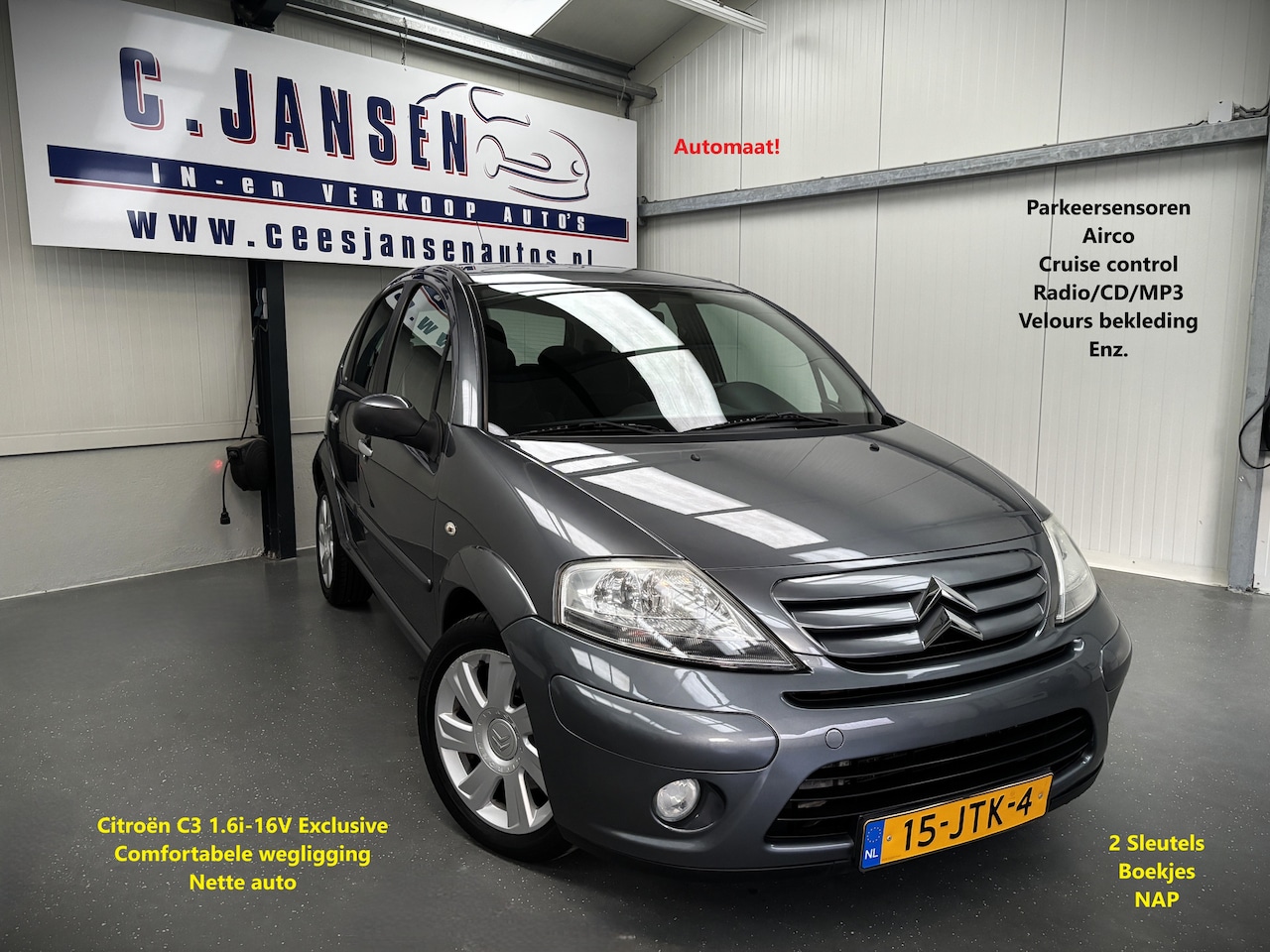 Citroën C3 - 1.6i-16V Exclusive Automaat! Nette auto! | Airco (automatisch) | Cruise control | Lichtmet - AutoWereld.nl