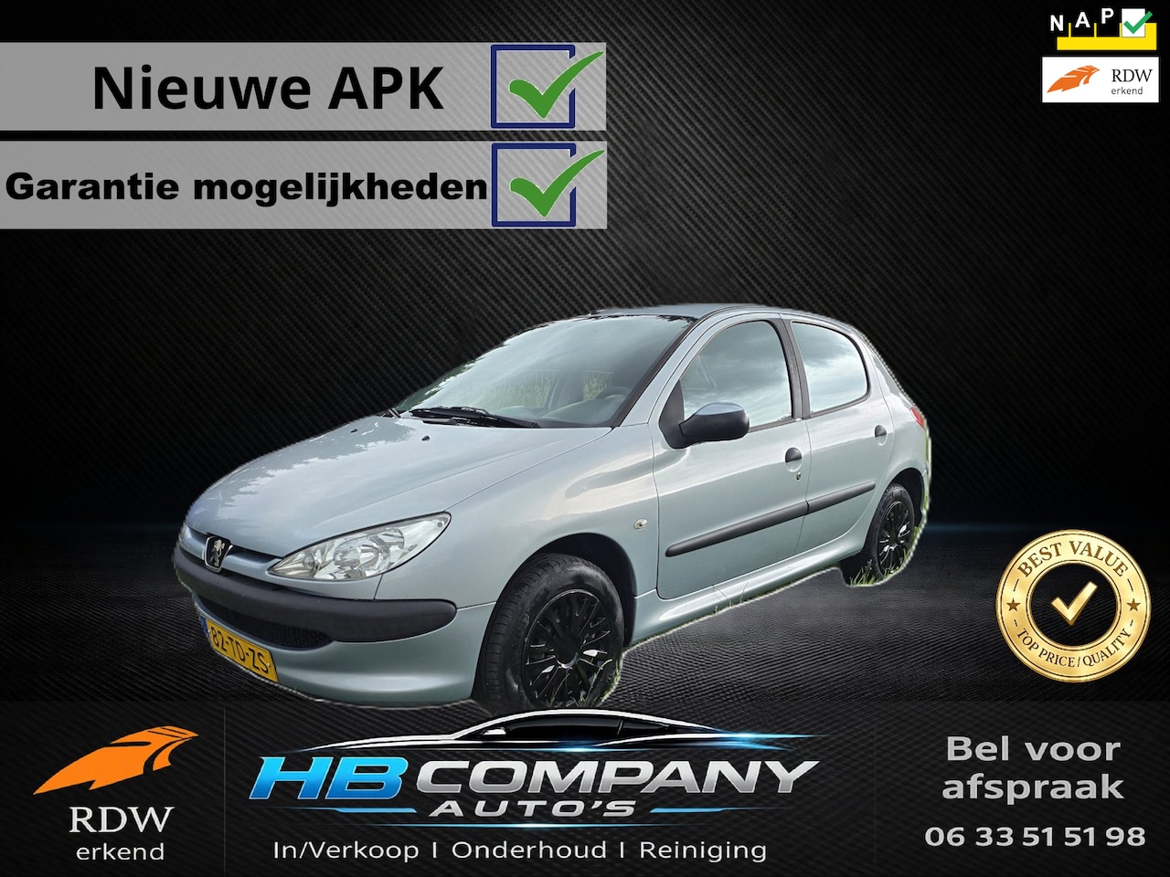 Peugeot 206 - 1.4 One-line | Nieuwe APK | NAP - AutoWereld.nl