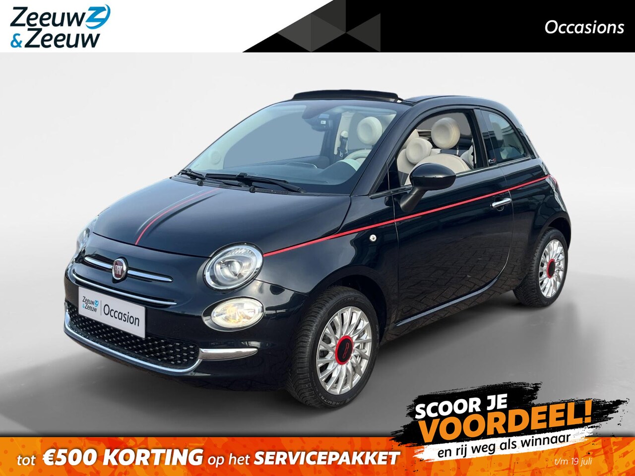 Fiat 500 C - 1.2 *Automaat*Airco*LM.Velgen*Parkeersensoren*TEL.Bluetooth - AutoWereld.nl