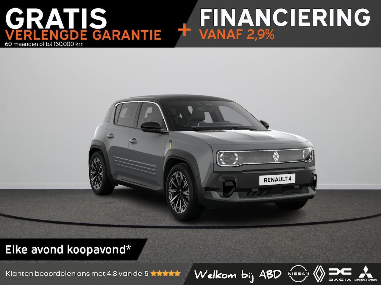 Renault 4 - Iconic “plein sud™” Comfort range | Achteruitrijcamera | Elektrisch te openen canvas dak “ - AutoWereld.nl