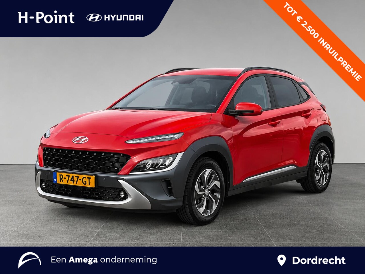 Hyundai Kona - Premium 1.6 GDI HEV 105pk | TREKHAAK | LEDER | NAVI | APPLE CARPLAY / ANDROID AUTO | HEAD- - AutoWereld.nl