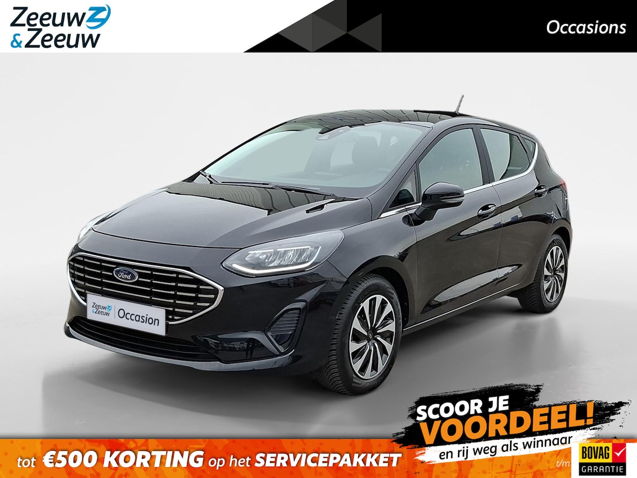 Ford Fiesta - 1.0 EcoBoost Hybrid Titanium | Stoel- stuur en voorruitverwarming | Navigatie via Apple Ca - AutoWereld.nl