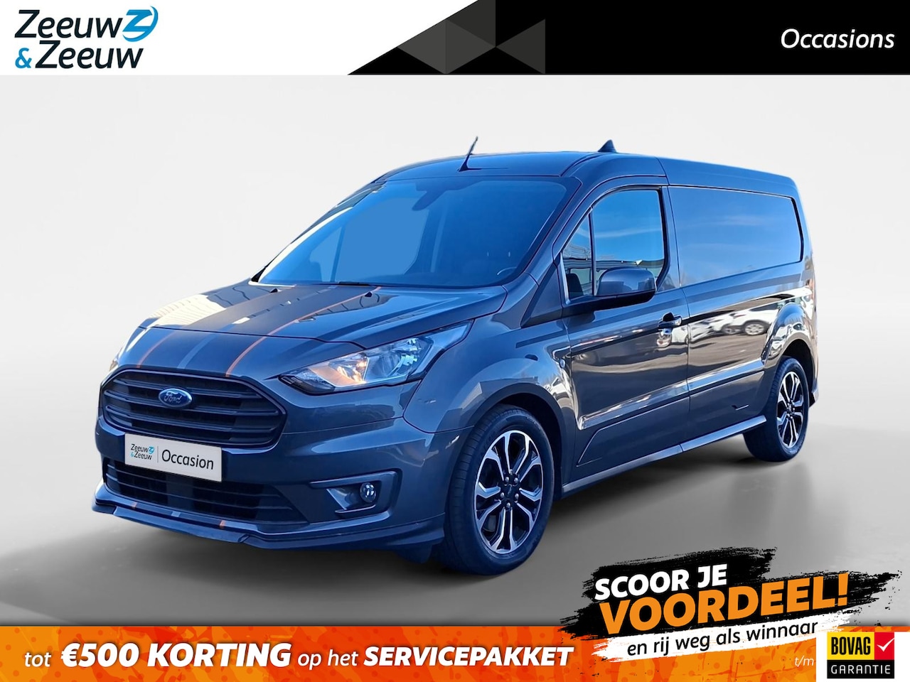 Ford Transit Connect - 1.5 EcoBlue L2 Sport 100pk automaat | Trekhaak | Parkeer sensoren | Houten vloer - AutoWereld.nl