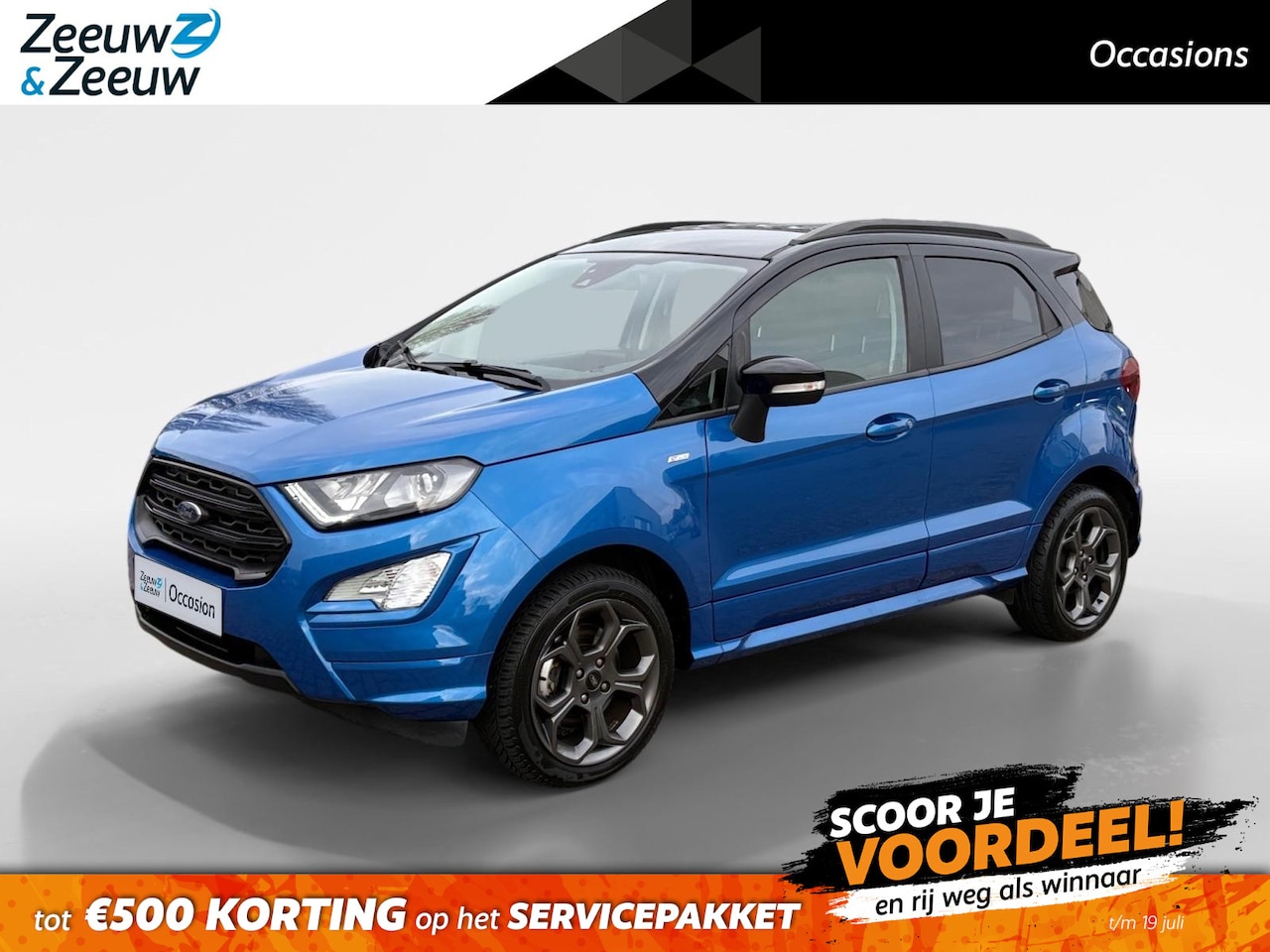Ford EcoSport - 1.0 EcoBoost ST-Line | Stoel/Stuur/Voorruitverwarming | Parkeersensoren Achter | Apple/And - AutoWereld.nl