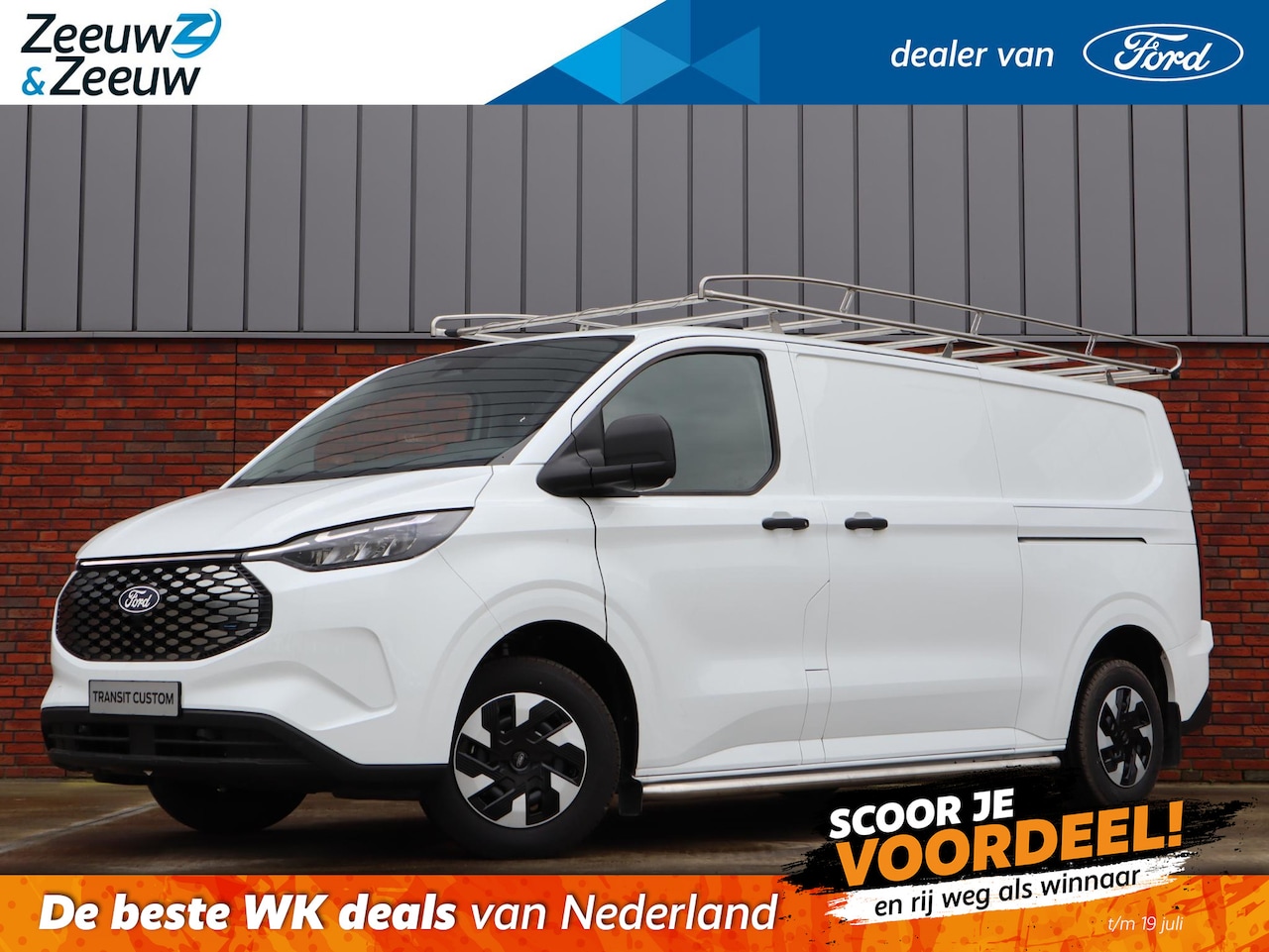 Ford Transit Custom - E-Transit 340 L2H1 Trend 65 kWh | 2x Schuifdeur | 0,99% Financial lease | Trekhaak | Imper - AutoWereld.nl