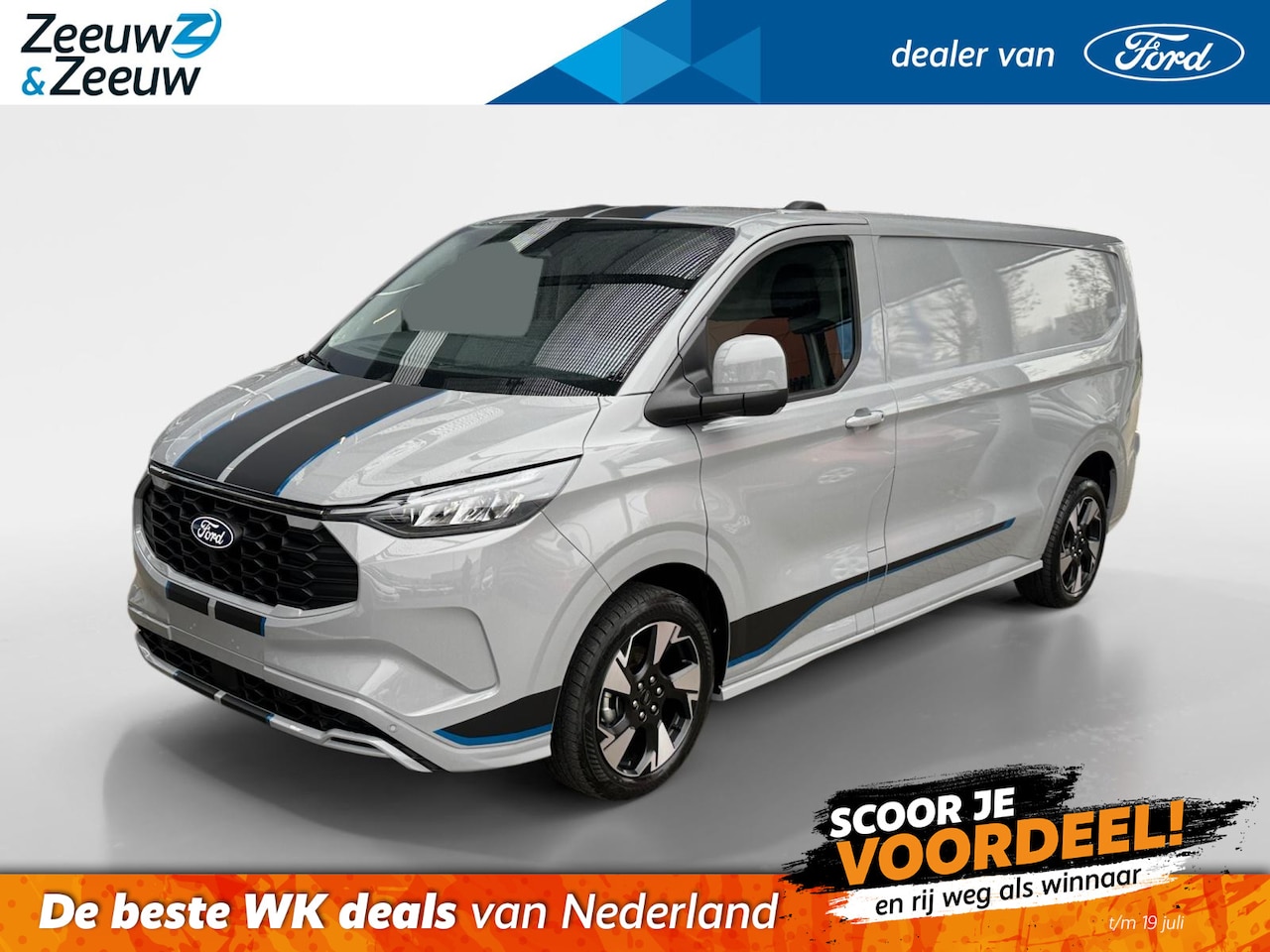 Ford Transit Custom - 320 2.5 PHEV L2H1 Sport 233 pk Automaat | Navigatie | inklapbare trekhaak | 2 persoons | 1 - AutoWereld.nl