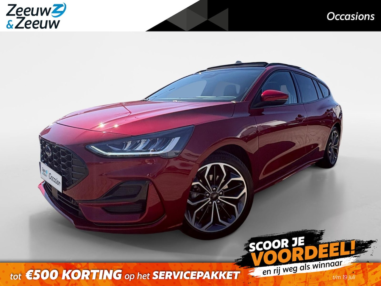 Ford Focus Wagon - 1.0 EcoBoost Hybrid ST Line X | Elek glazen panorama-dak| Trekhaak | Lichtmetalen velgen 1 - AutoWereld.nl