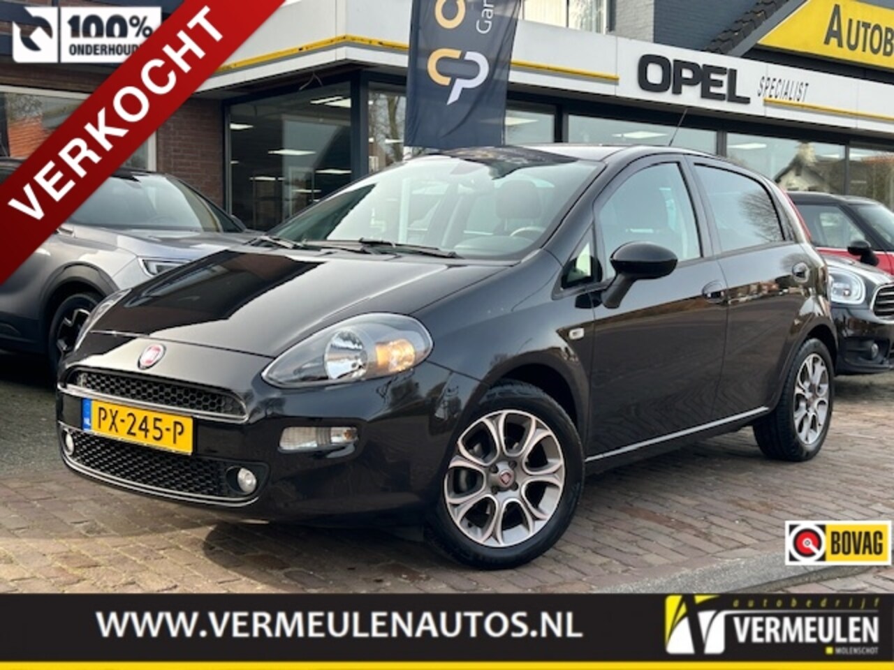 Fiat Punto - 0.9 TwinAir Turbo 100PK Lounge + 16"/ Navi/ Clima/ Cruise/ NL auto - AutoWereld.nl
