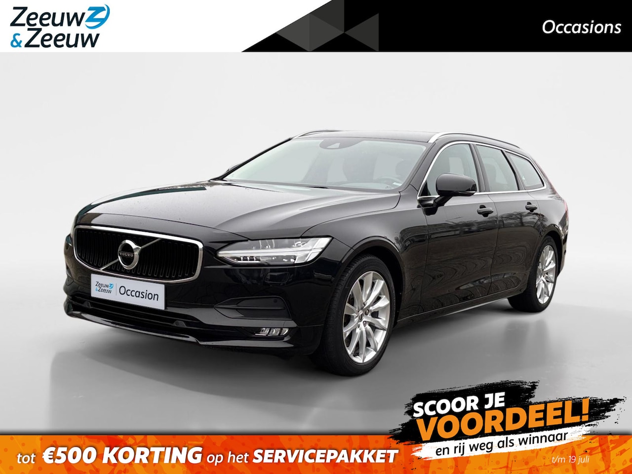 Volvo V90 - 2.0 T4 Momentum | LEDER | CAMERA | TREKHAAK | DEALER-ONDERHOUDEN | NL-AUTO | - AutoWereld.nl