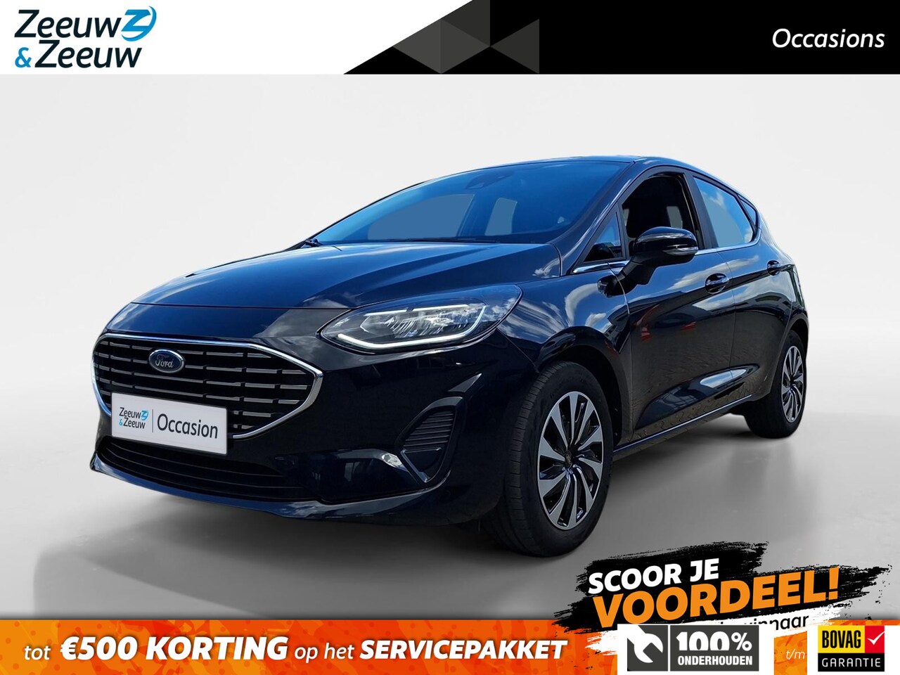 Ford Fiesta - 1.0 EcoBoost Hybrid Titanium | Dealeronderhouden | Stoel- stuur en voorruitverwarming | Cr - AutoWereld.nl