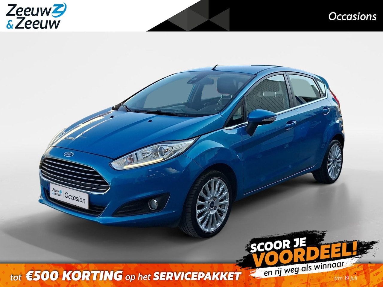 Ford Fiesta - 1.0 EcoBoost Titanium | Dealeronderhouden | Lichtmetalen velgen | Parkeer sensoren | Clima - AutoWereld.nl