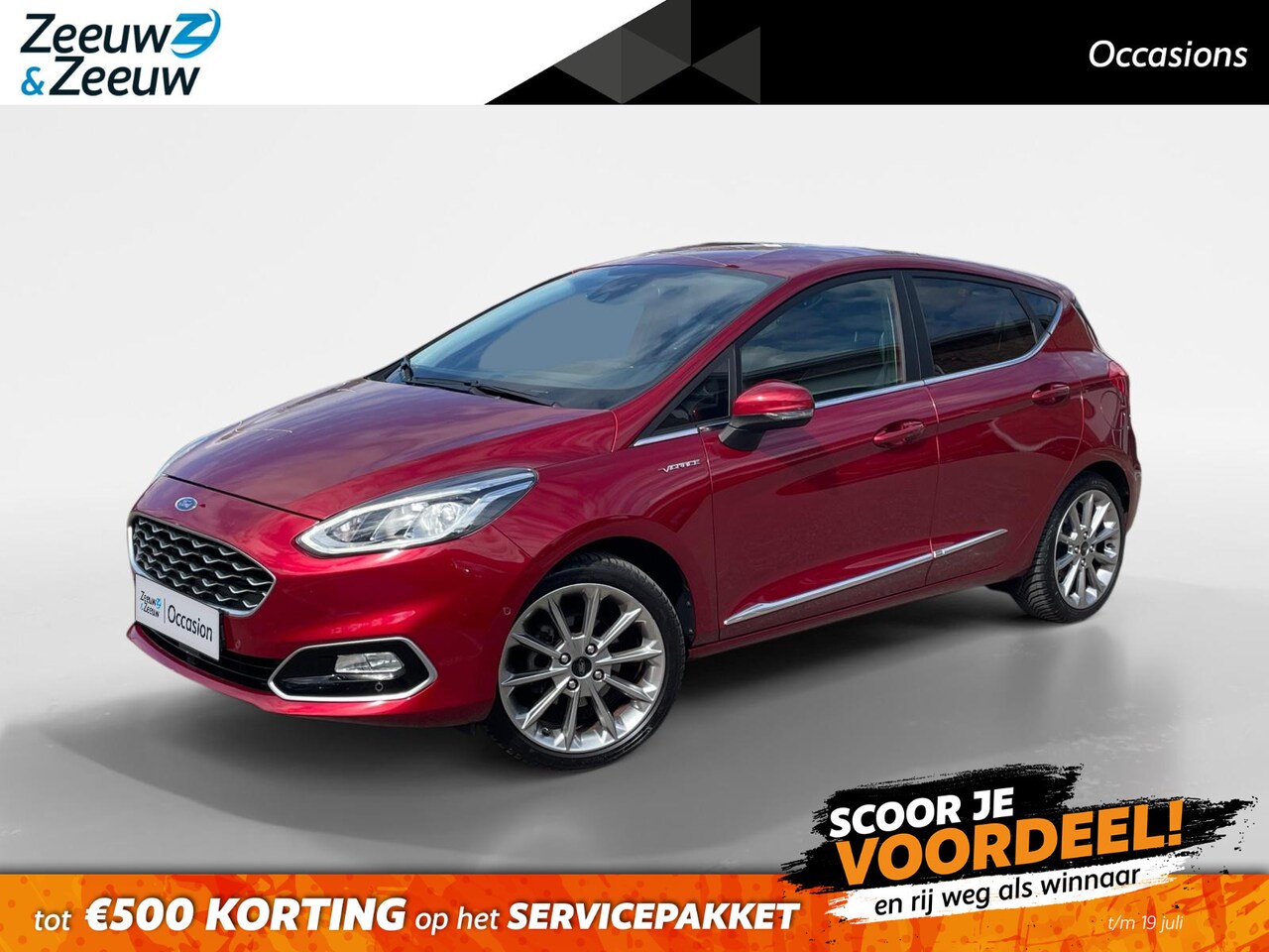 Ford Fiesta - 1.0 EcoBoost Vignale 125PK | Adaptieve Cruise Control | B&O | Half leder | Camera | Keyles - AutoWereld.nl