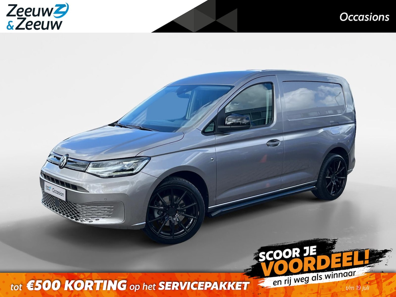 Volkswagen Caddy Cargo - 2.0 TDI Style L1H1 122 pk Automaat | LM Velgen zwart | Sidebars | Lederen bekleding | Stoe - AutoWereld.nl