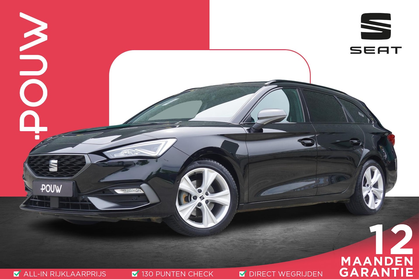SEAT Leon Sportstourer - 1.5 eTSI 150pk DSG FR Launch Edition | Adaptive Cruise | Stoelverwarming | Achteruitrijcam - AutoWereld.nl