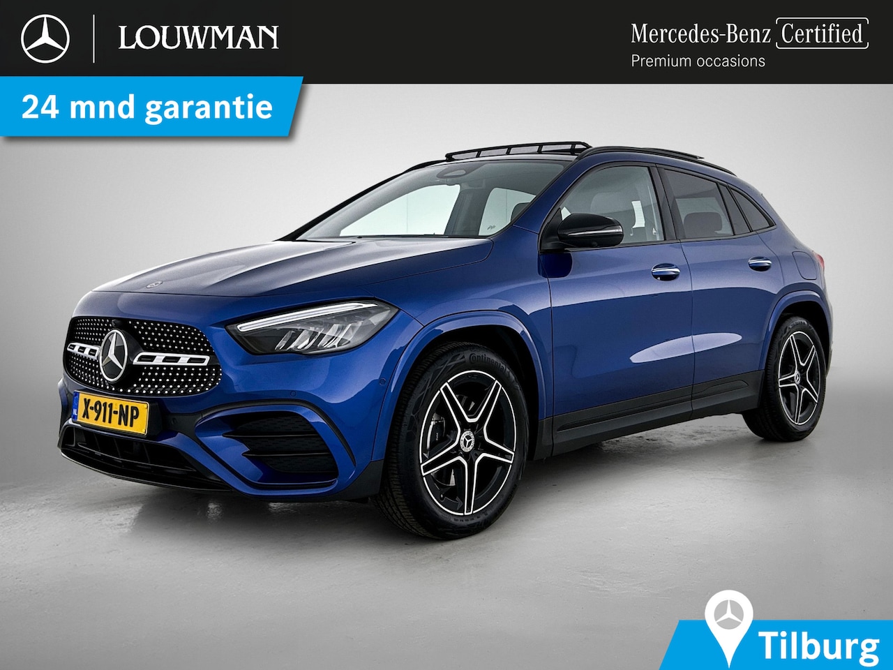 Mercedes-Benz GLA-Klasse - 180 AMG Line Lichtmetalen velgen | panoramadak | Parking support | wide screen | Navigatie - AutoWereld.nl