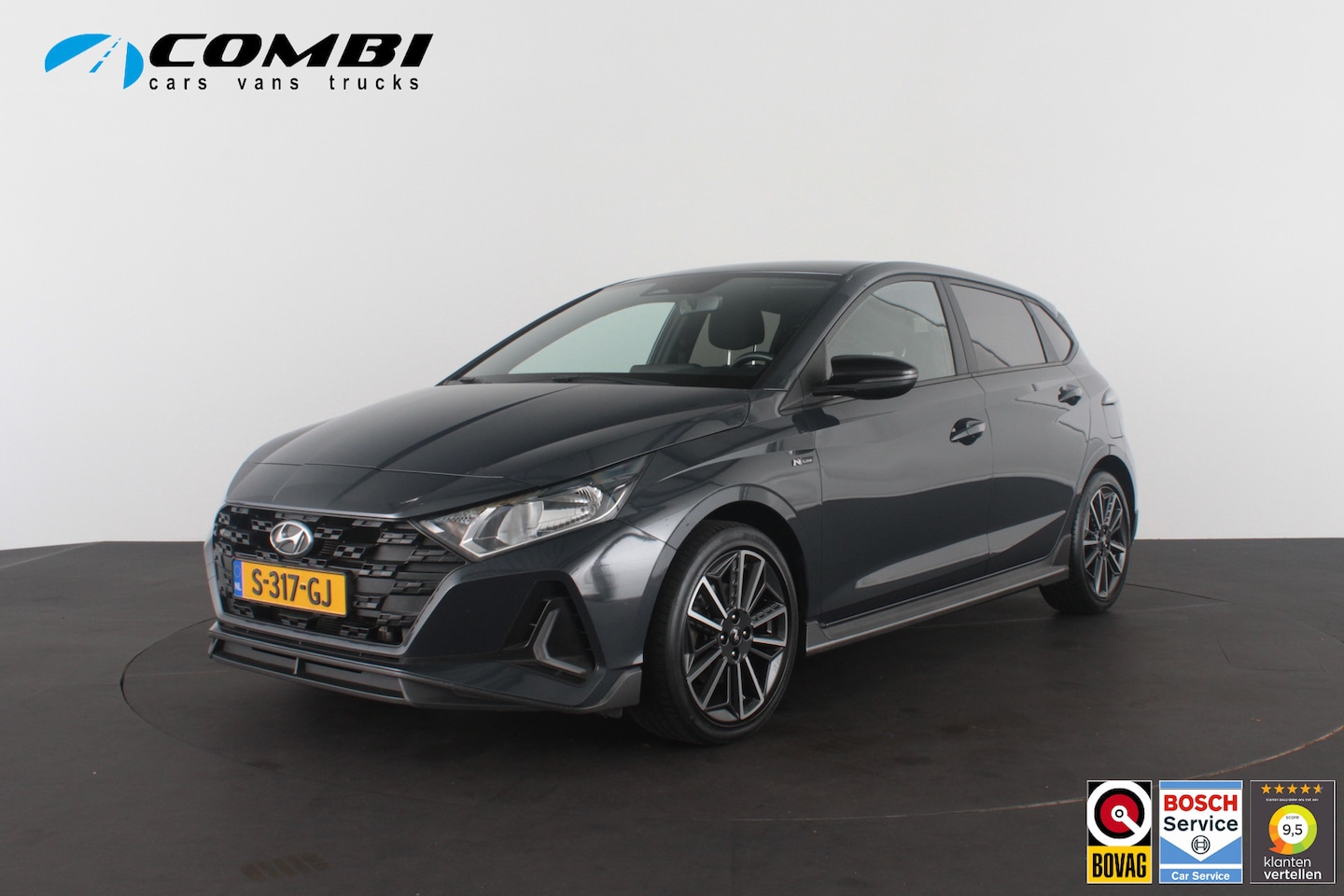 Hyundai i20 - 1.0 T-GDI N Line > MHEV/120pk/Bose/Stoelverwarming/Aurora Grey/Camera - AutoWereld.nl
