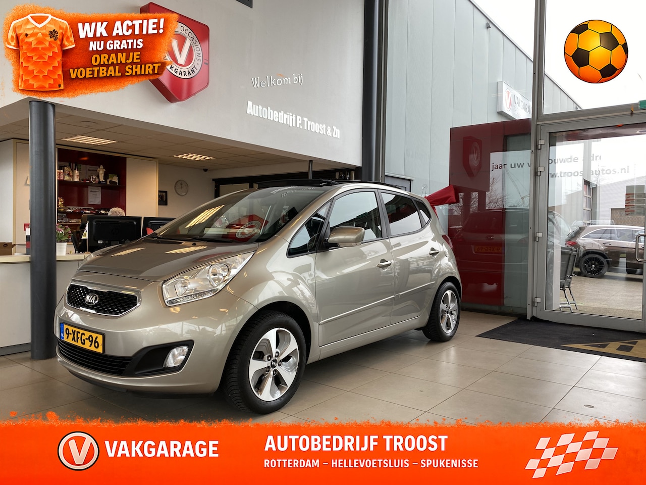 Kia Venga - 1.4 CVVT World Cup Edition 1.4 CVVT World Cup Edition,Panoramadak,Navigatie,Achteruitrijcamera,Spraakbediening,Trekha - AutoWereld.nl