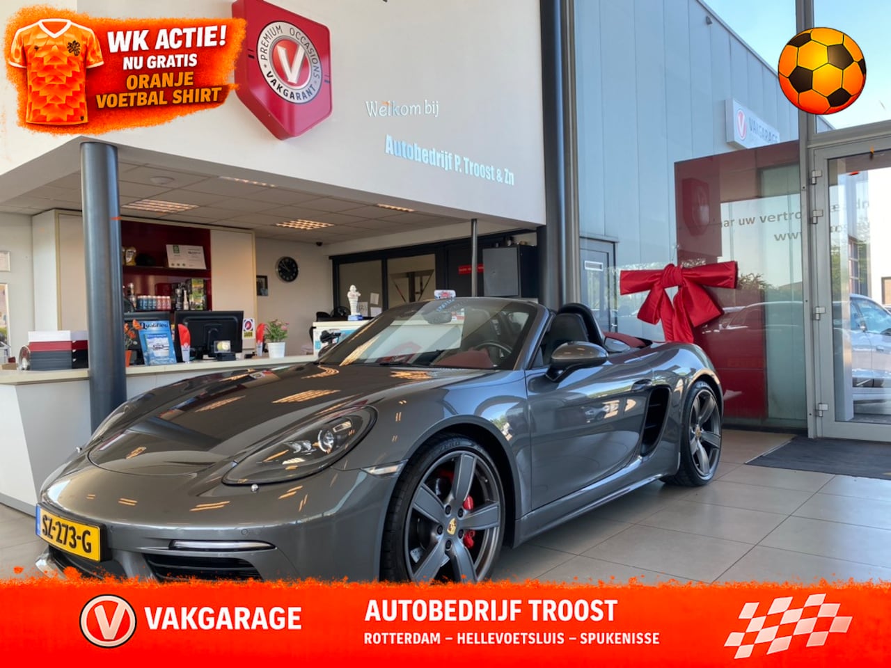 Porsche 718 Boxster S - 2.5 PDK Navigatie/Climate & Cruise Controle/Lederen Bekleding+Stoelverwarming&verkoeling/M - AutoWereld.nl