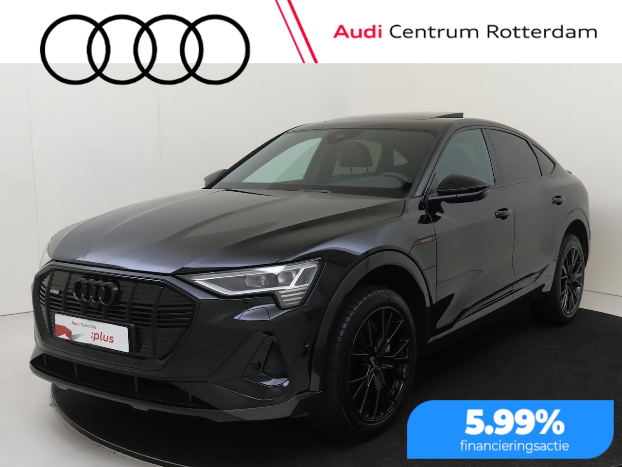 Audi e-tron Sportback - 50 quattro S edition 71 kWh | SoH 100% | Panoramadak | Lederen bekleding 'Valcona' | Lucht - AutoWereld.nl