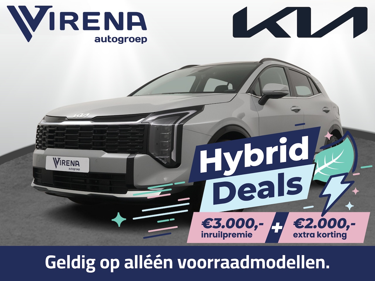 Kia Sportage - 1.6 T-GDi Hybrid DynamicPlusLine - €5.000,- voordeel - Schuif-/Kanteldak - Apple Carplay/A - AutoWereld.nl