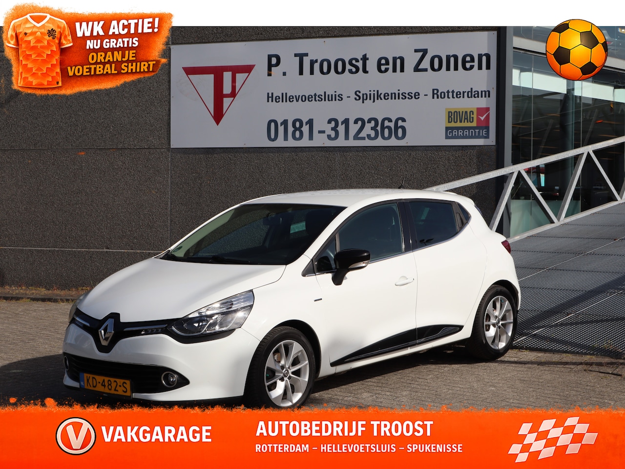 Renault Clio - 0.9 TCe Eco2 Limited Airco/Cruise control/Parkeersensoren achter/Navigatie/Radio/16'' Lich - AutoWereld.nl