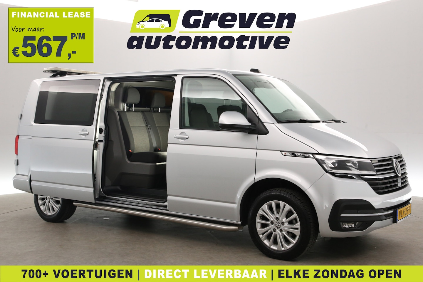 Volkswagen Transporter - 2.0 TDI BULLI 150PK L2H1 | Automaat | Dubbele Cabine | Airco | Cruise | Virtual | Camera | - AutoWereld.nl