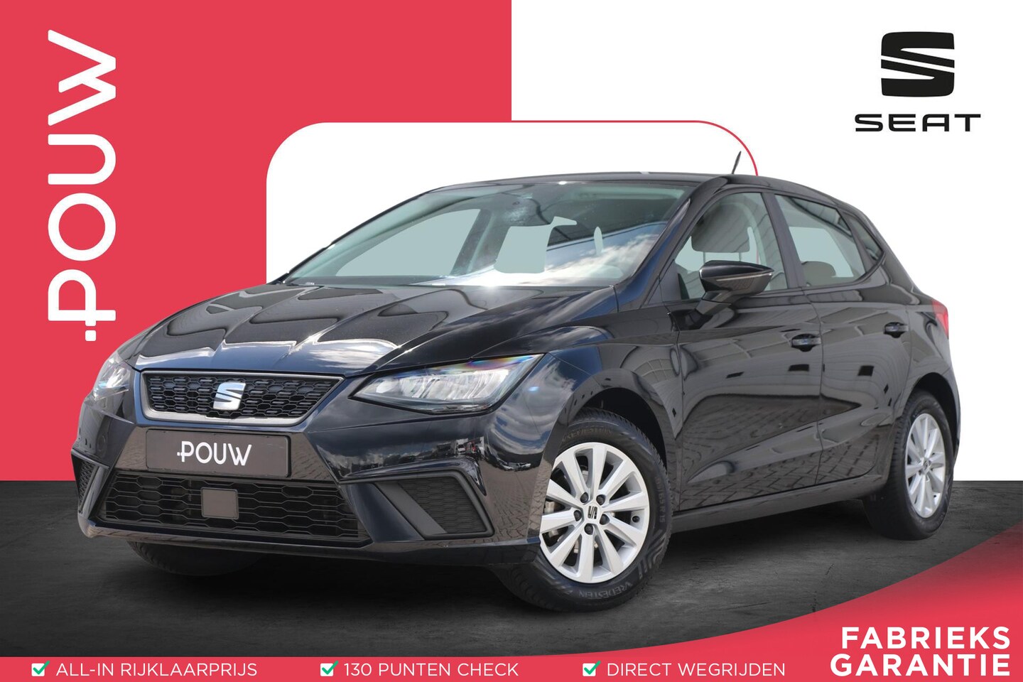 SEAT Ibiza - 1.0 TSI 95pk Style | Clima | Navigatie | Apple Carplay/Android Auto | Parkeersensoren acht - AutoWereld.nl