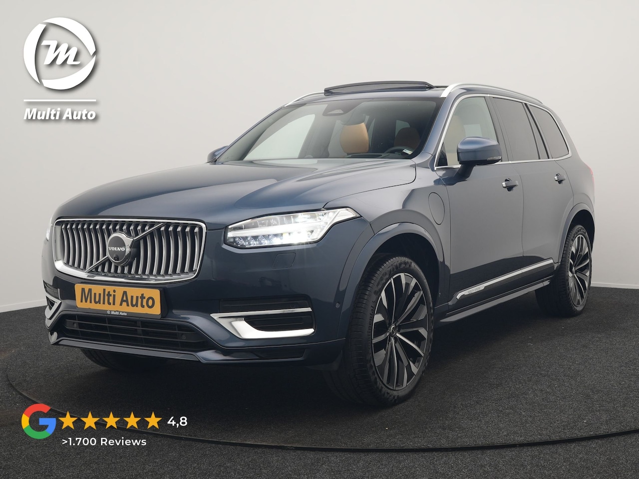 Volvo XC90 - T8 Recharge AWD Ultimate Bright 7 Persoons LONG RANGE PHEV 455pk Dealer O.H. | Trekhaak Af - AutoWereld.nl