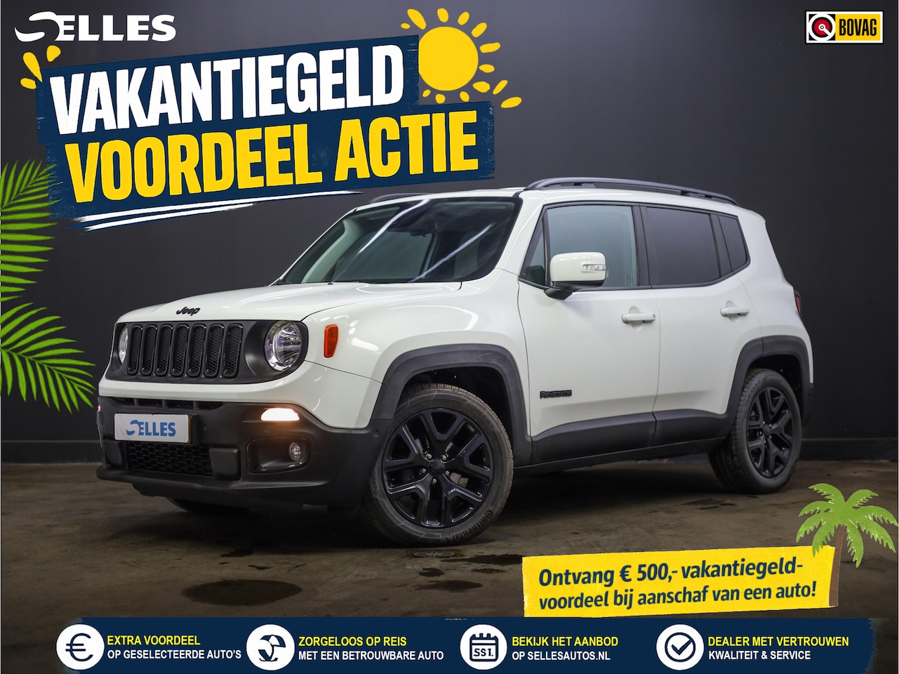 Jeep Renegade - 1.4 Night Eagle II Limited | Automaat | Adaptieve Cruise | DAB Radio | Apple carplay & And - AutoWereld.nl
