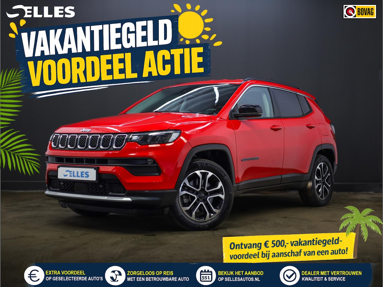Jeep Compass - 4xe 190 Plug-in Hybrid Electric Limited | SOH 96,5% | Camera | Apple Carplay / Android Aut - AutoWereld.nl