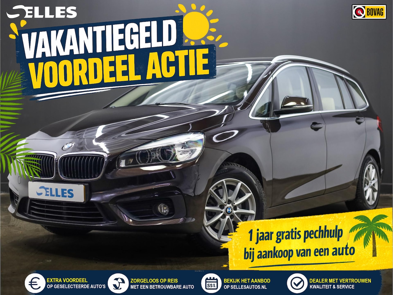 BMW 2-serie Gran Tourer - 216d Centennial High Executive | Trekhaak | Panoramadak | Lederen Bekleding - AutoWereld.nl