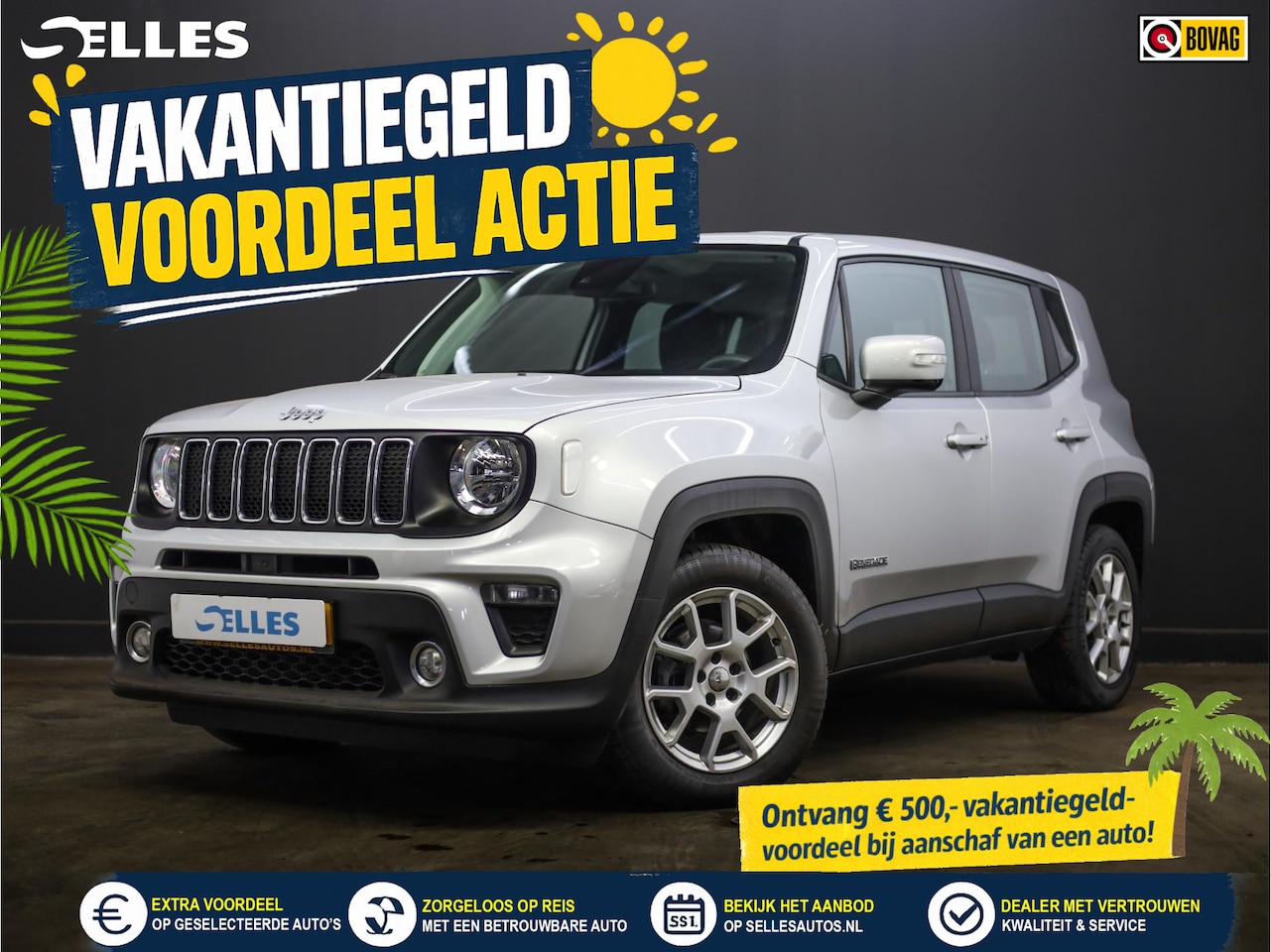 Jeep Renegade - 1.0T Longitude | Keyless | DAB Radio | Android Auto | Apple Carplay | Reservewiel - AutoWereld.nl