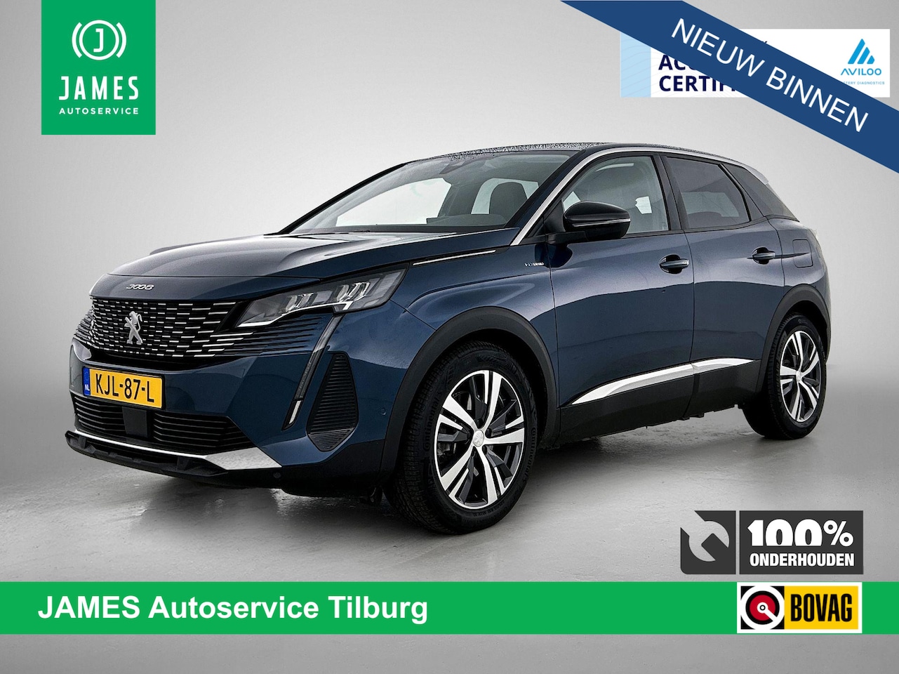 Peugeot 3008 - 1.6 Plug-in HYbrid 225 Allure CARPLAY & NAVI | CAMERA | 1/2 LEER | FULL-LED - AutoWereld.nl