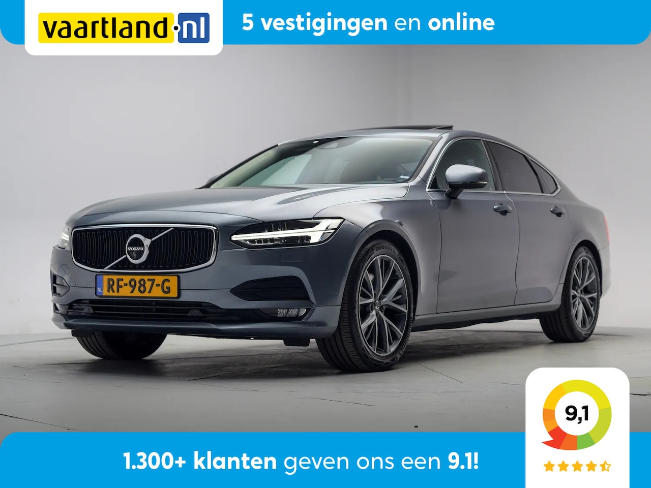 Volvo S90 - 2.0 T5 Momentum Business Aut. [ Schuifdak Leder Stoelverwarming ] - AutoWereld.nl