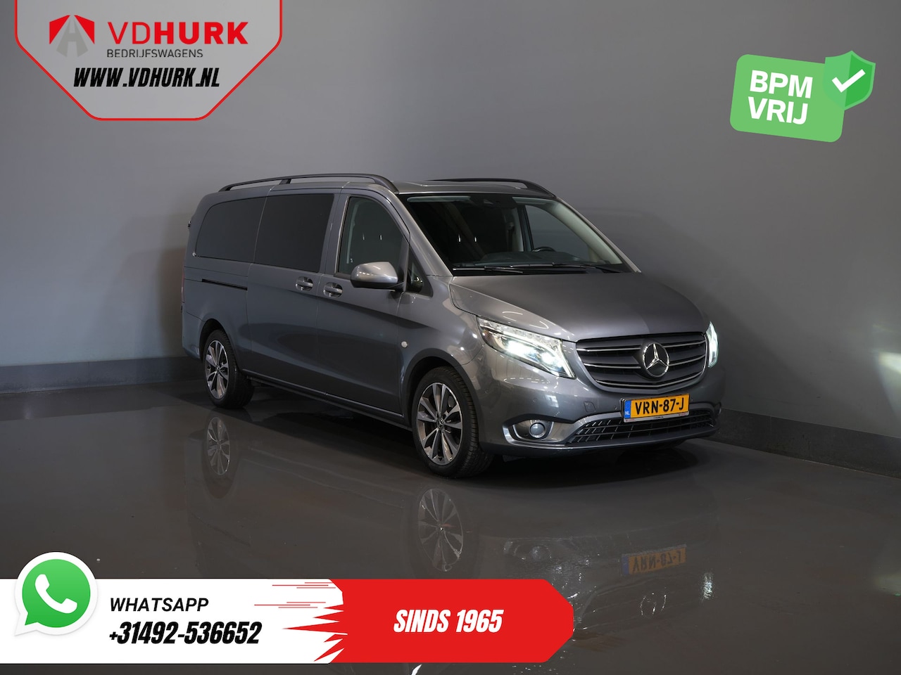 Mercedes-Benz Vito - 119 CDI Aut. XL L3 DC Dubbel Cabine/ LED/ 2.5t Trekverm./ Alarm III/ Stoelverw./ Carplay/ - AutoWereld.nl