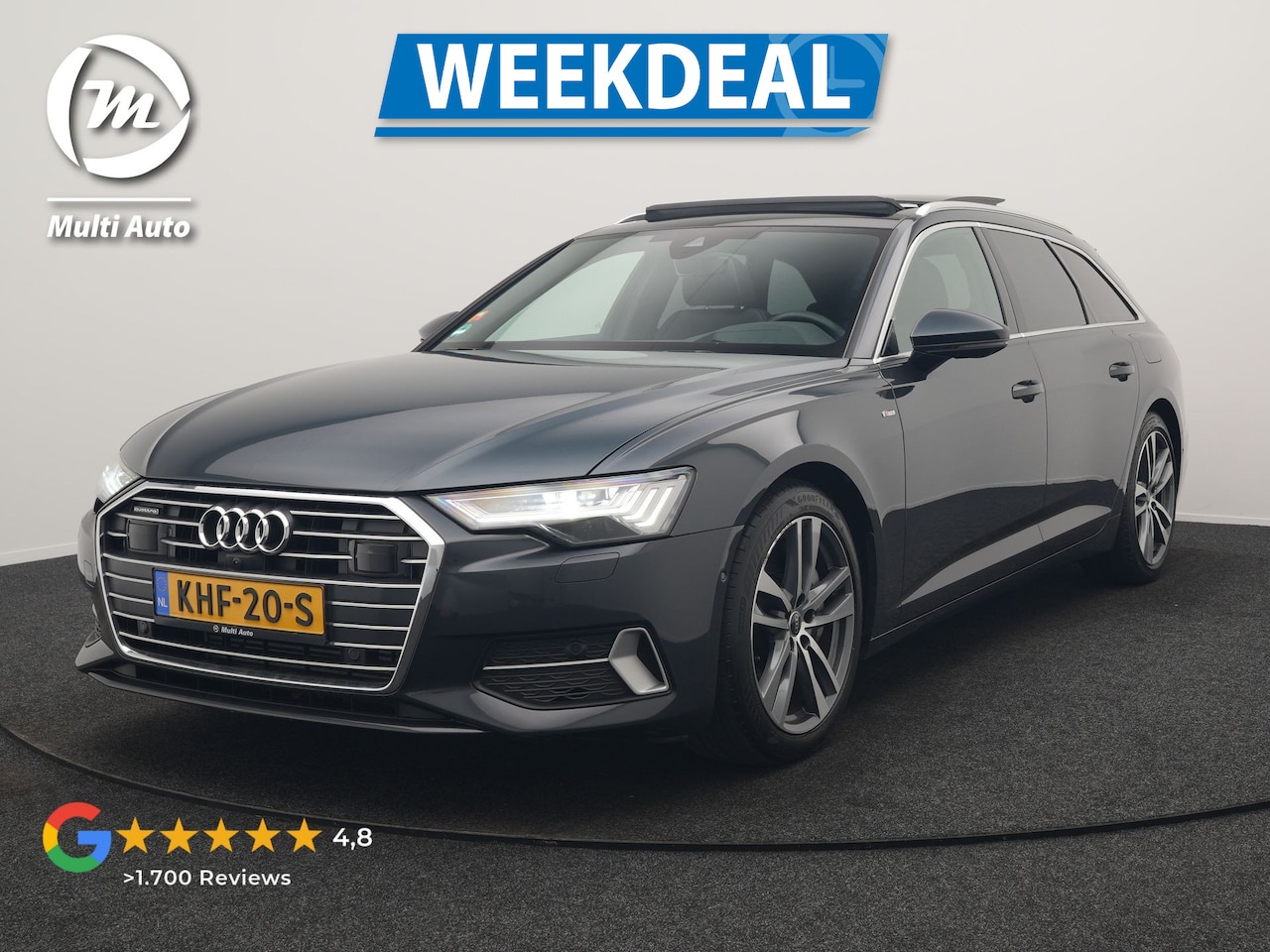 Audi A6 Avant - 50 TFSI e quattro S Line PHEV 300pk | Trekhaak Af Fabriek | Panodak | 360 Camera | Head Up - AutoWereld.nl