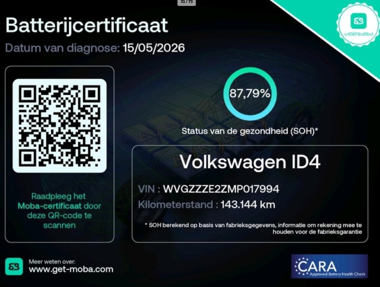 Volkswagen ID.4 - Max 77 kWh 88% SOH Carplay|ACC|Camera|PDC V+A - AutoWereld.nl