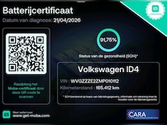 Volkswagen ID.4 - Max 77 kWh 92% SOH TREKHAAK CARPLAY CAMERA STOELVER