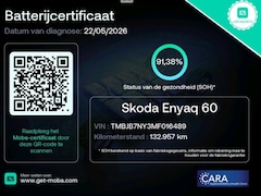 Skoda Enyaq iV - 60 Sport 91% SOH Pano|Camera|Stoelv|Carplay
