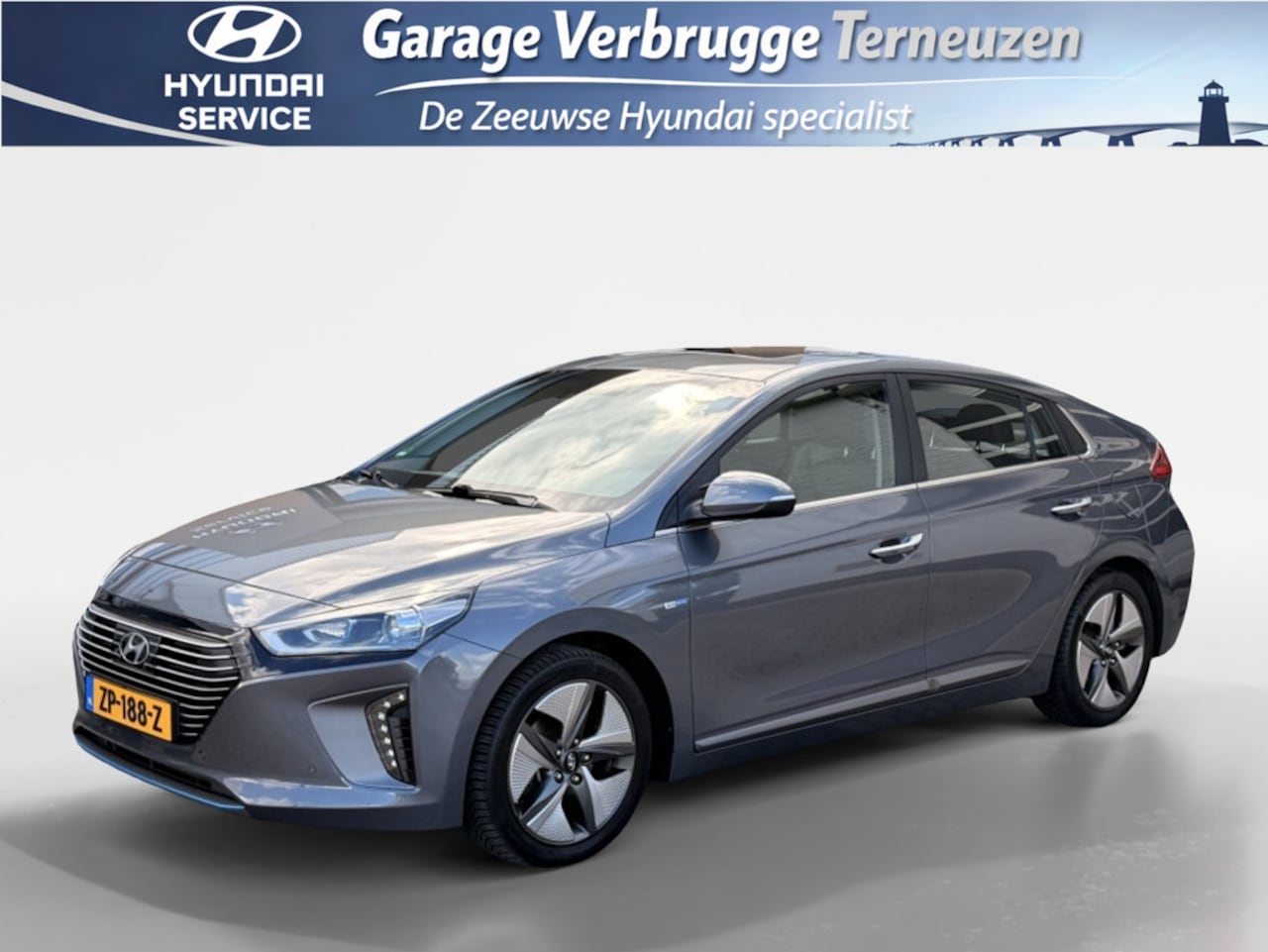 Hyundai IONIQ - 1.6 GDi Premium | Leder | Stoel verwarming | Navigatie | Pano | - AutoWereld.nl