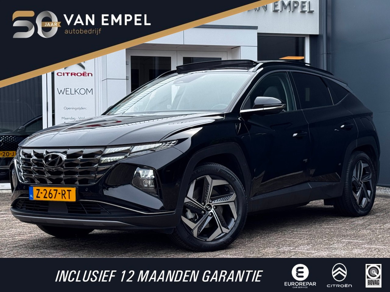 Hyundai Tucson - 1.6 T-GDI PHEV Premium Sky 4WD | 97,4% SOH | Panoramadak | NL-Auto | Leder + Memory | Came - AutoWereld.nl