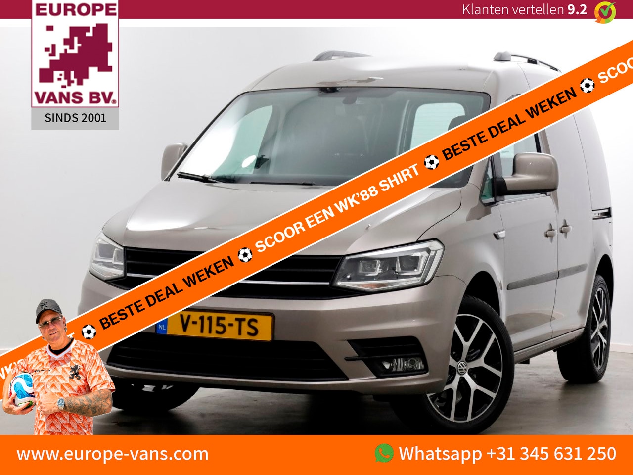 Volkswagen Caddy - 2.0 TDI 102pk L1H1 Exclusive Edition LED/ACC/Navi/2x Schuifdeur 01-2019 - AutoWereld.nl