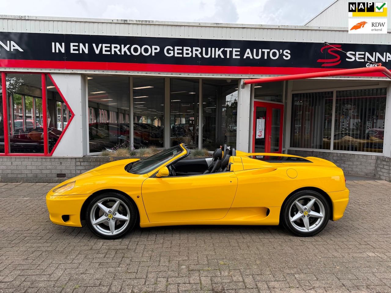 Ferrari 360 - 3.6 V8 Spider F1- Giallo Modena - NAP - Inr Mog - AutoWereld.nl