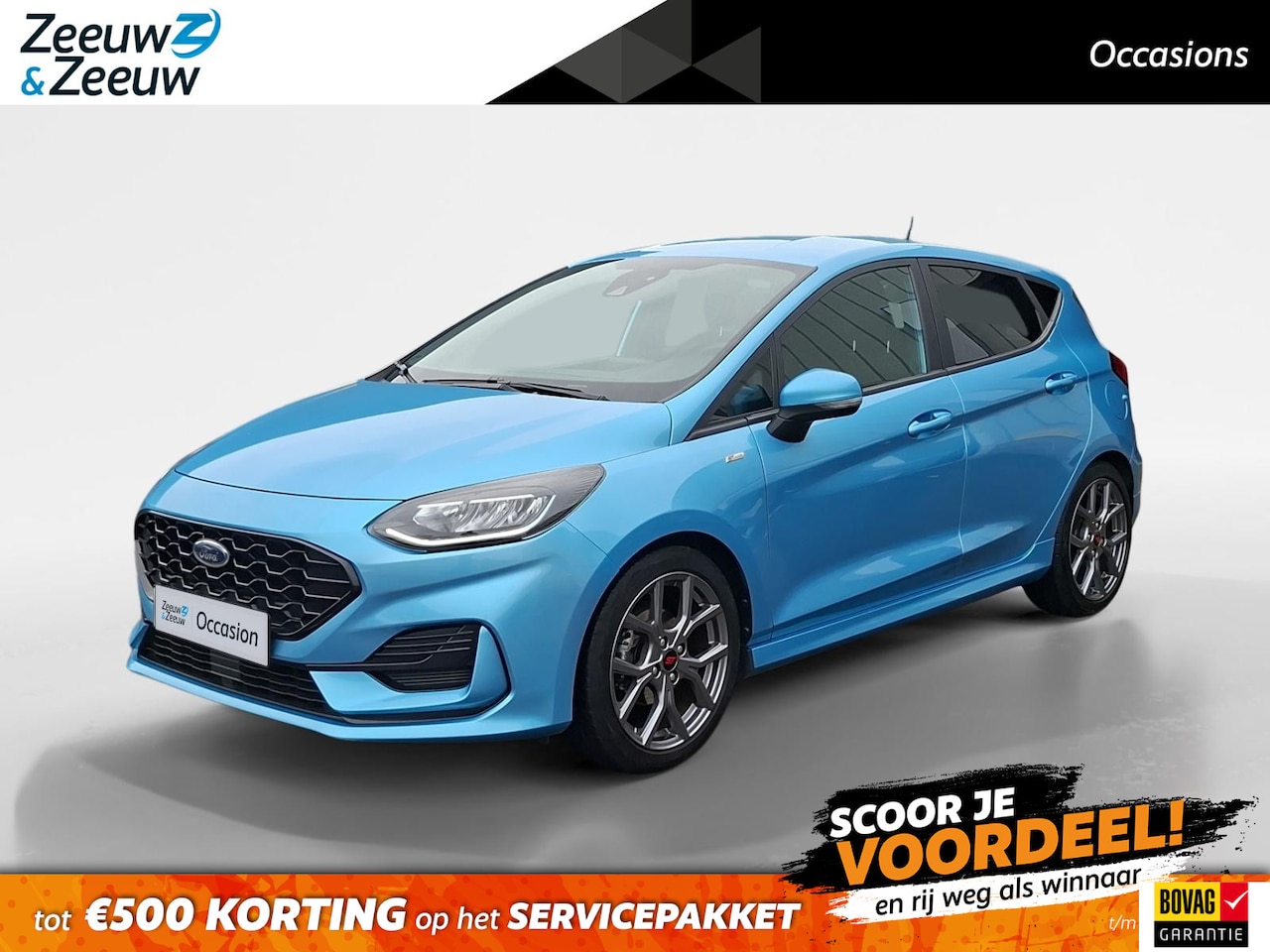 Ford Fiesta - 1.0 EcoBoost Hybrid ST-Line | Navigatie via Apple Carplay & Android auto | Parkeer sensore - AutoWereld.nl