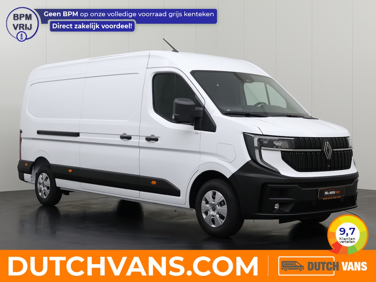 Renault Master E-Tech - 87KWh Long range L3H2 Maxi | Snelladen | Leder | Navigatie | Camera | 3-Zits | Airco | Cru - AutoWereld.nl