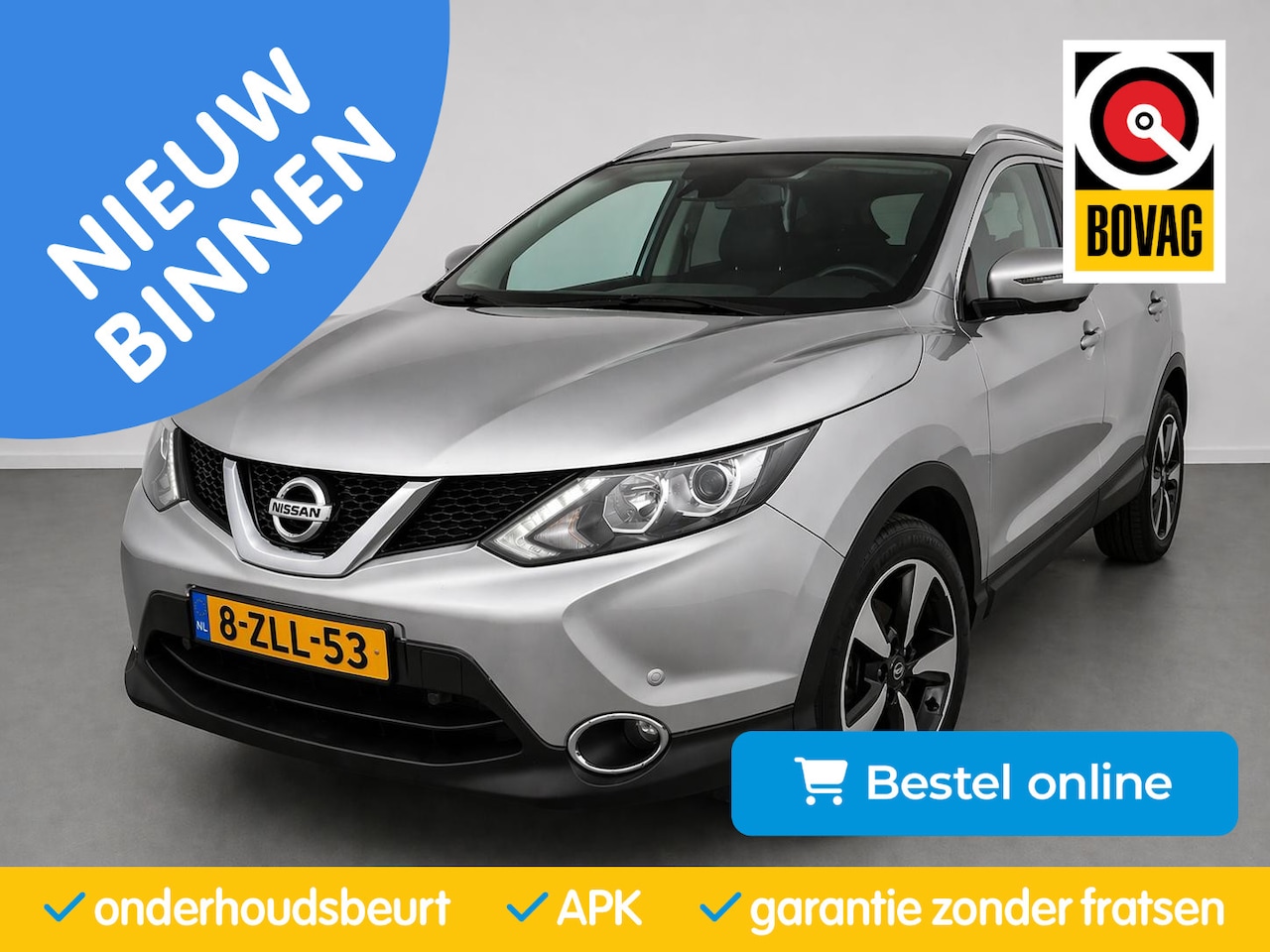 Nissan Qashqai - 1.6 Panorama|Trekhaak|360Cam|Keyless| Navi|Incl Winterwielen - AutoWereld.nl